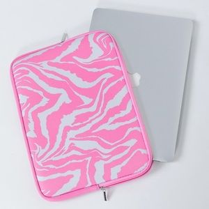 Princess Polly pink zebra laptop case